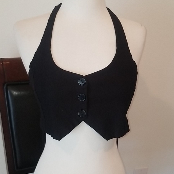 Jackets & Blazers - Black vest w buttons#15